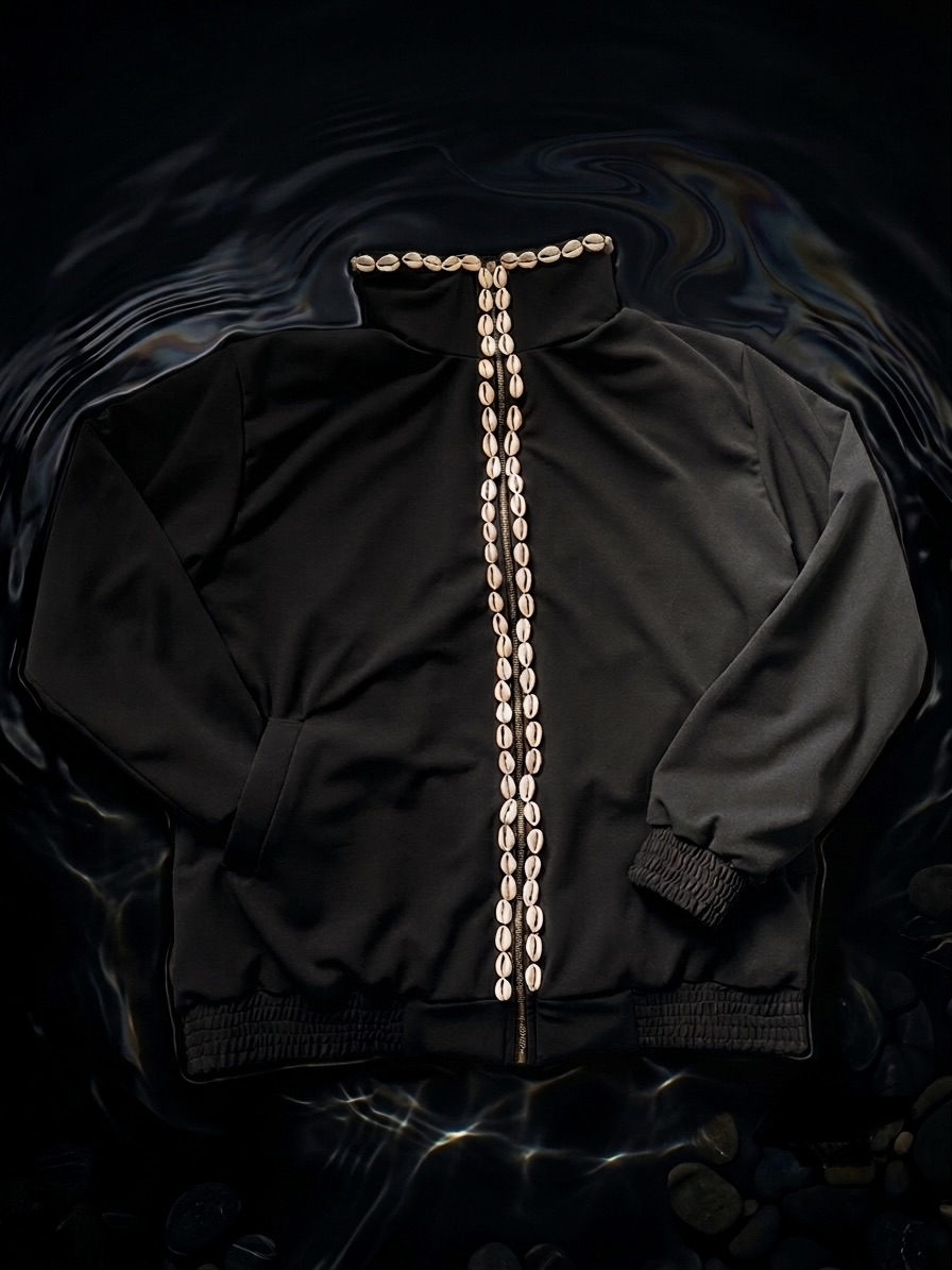 Cowrie Track Top Black