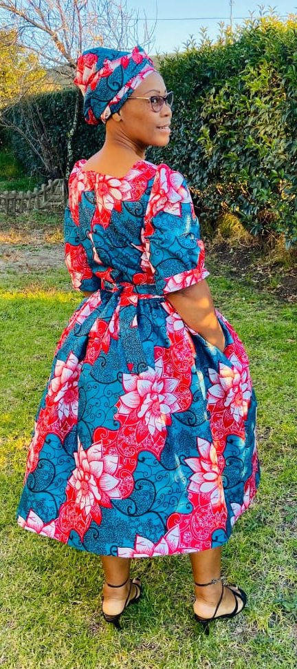 Stylish wax print dress B & P