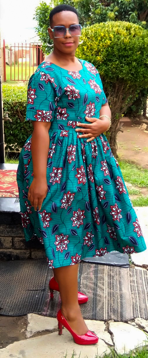 Stylish wax print dress G