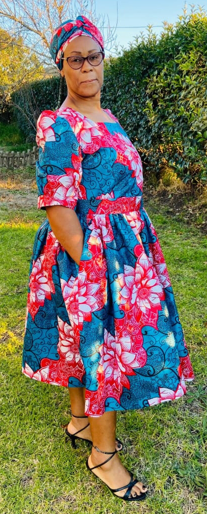 Stylish wax print dress B & P-3