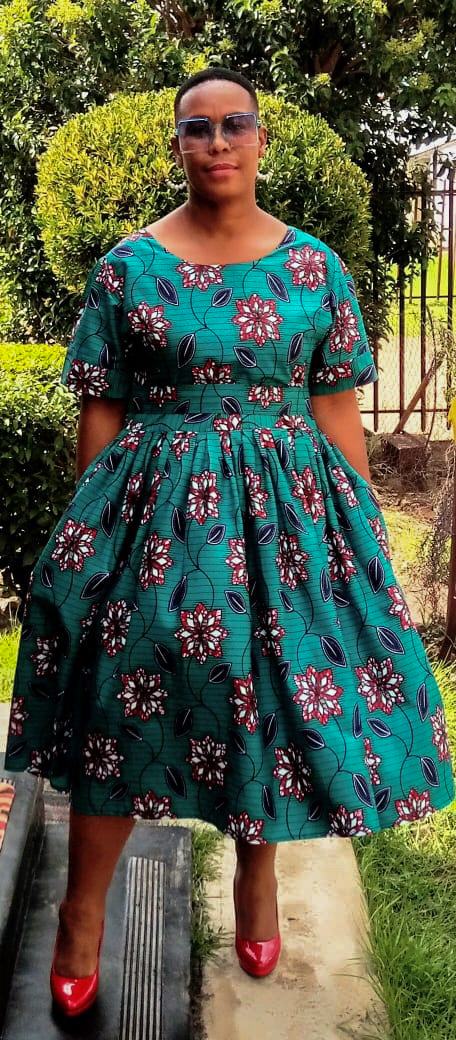 Stylish wax print dress G-2