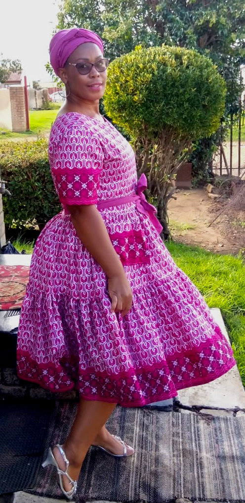 Stylish wax print dress P-2